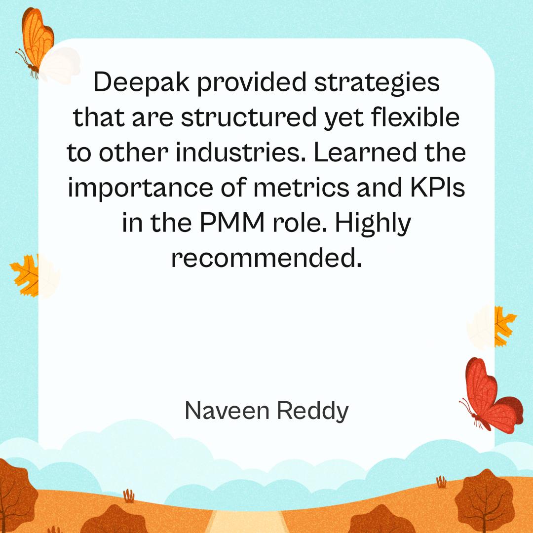 Topmate testimonial from Naveen Reddy