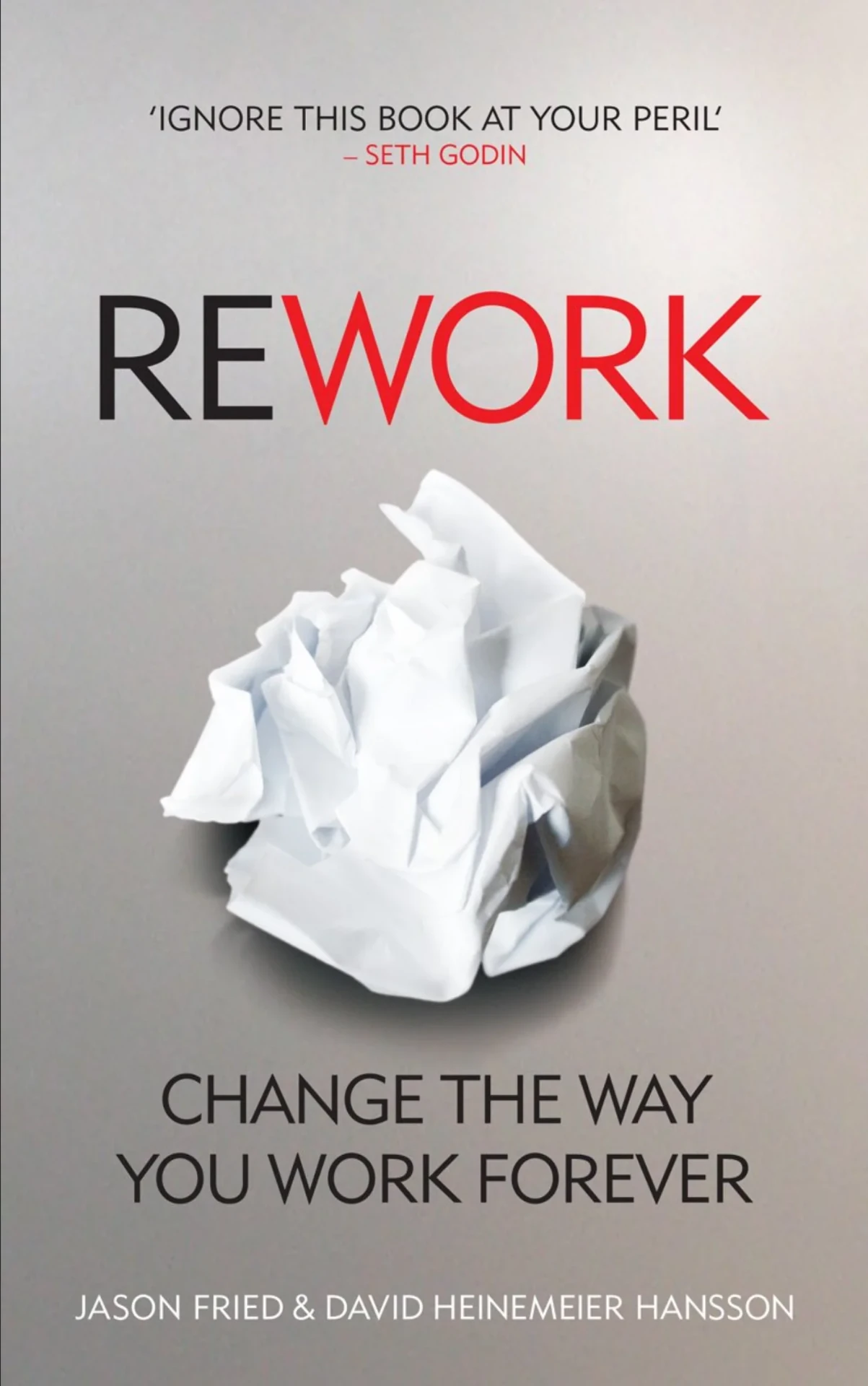 Rework by Jason Fried and David Heinemeier Hansson book cover